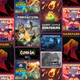 A collage of dinosaur game covers